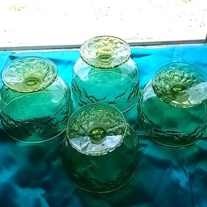 Anchor Hocking glass footed sherbet bowl